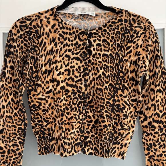 Zara Leopard Print Cardigan - Picture 3 of 5